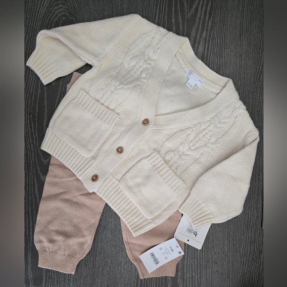 Grayson mini baby cable top & Bottom Outfit Size 3-6 months Or 18 Months NWT - Picture 2 of 9